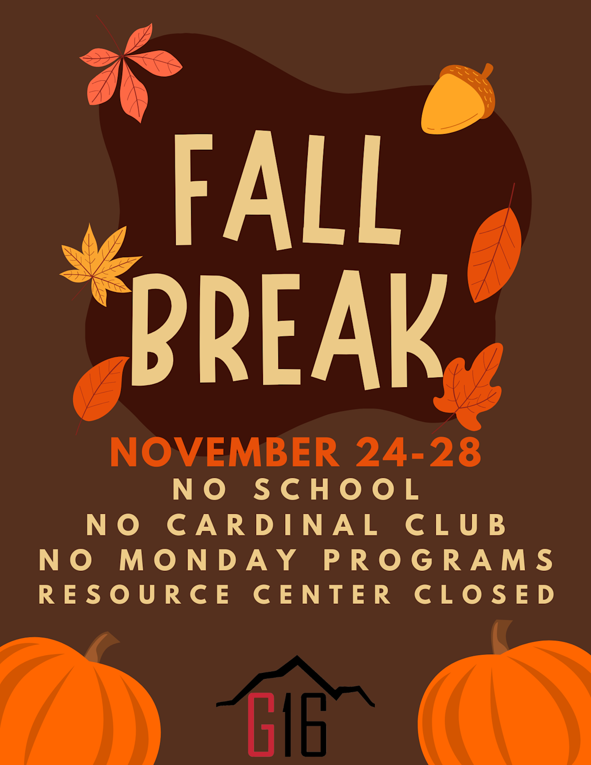 Fall Break November 24-28 | News Information