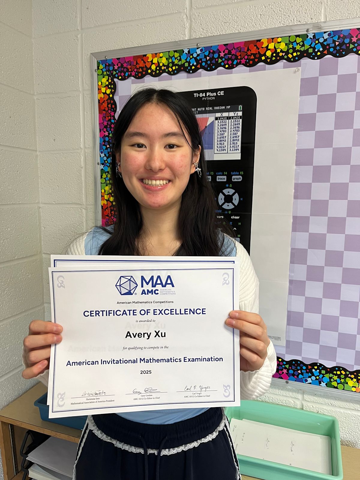 AHS Student Excels in National Math Competition | Article