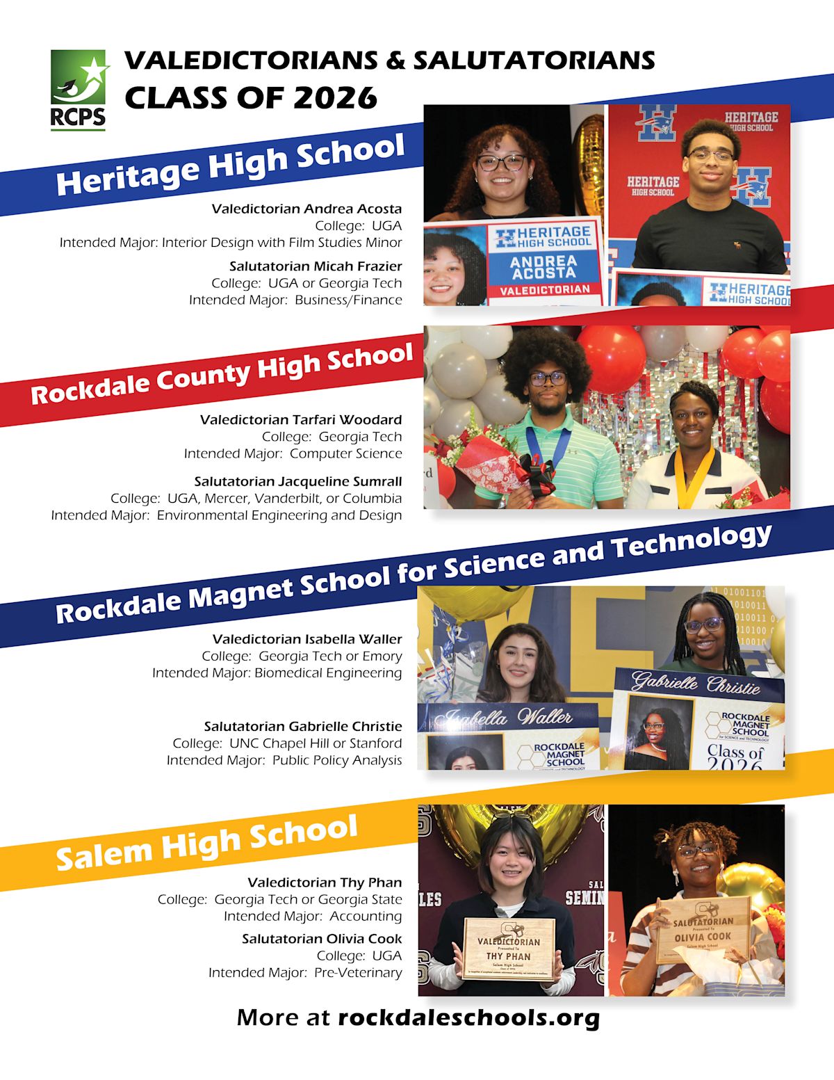 RCPS Class of 2026 Valedictorians and Salutatorians | Posts Details ...