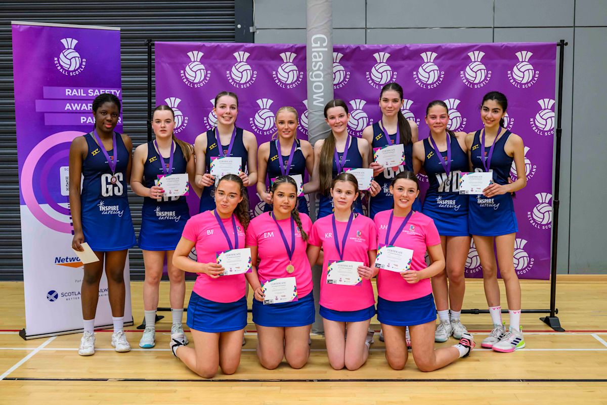 Gordon Rae Netball 1st VII netball take on the court of their dreams at Scottish Schools ...