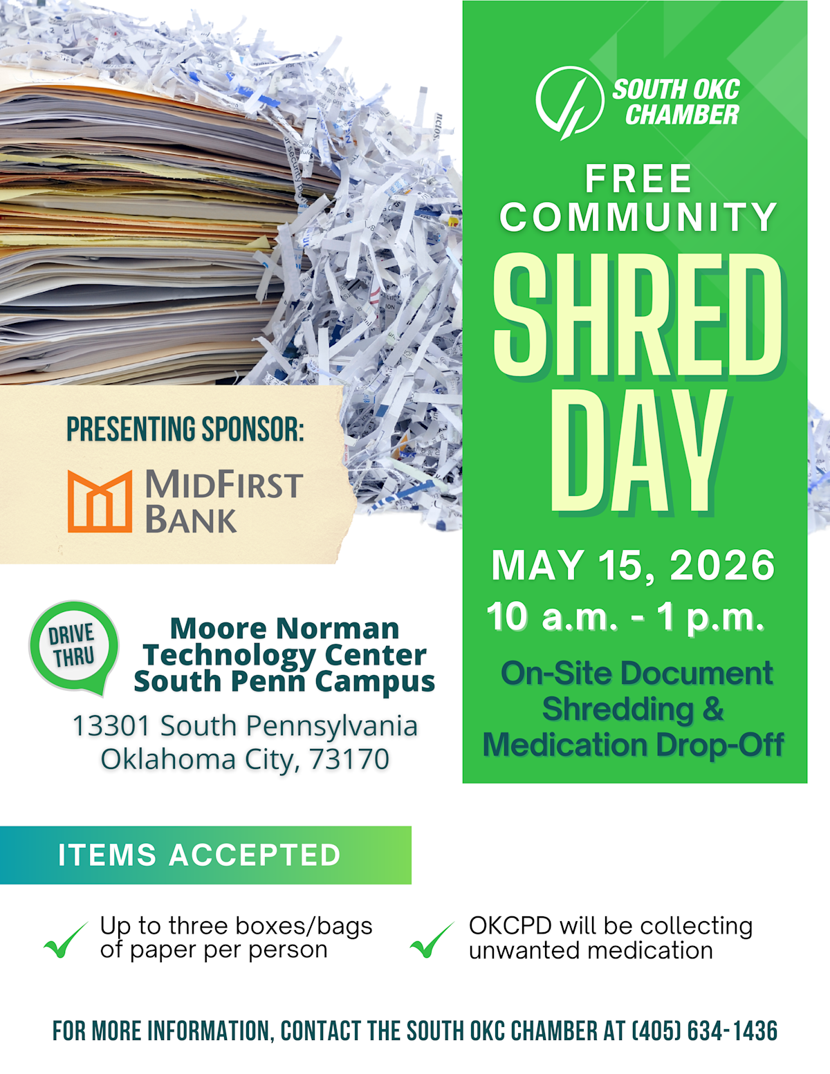 FREE Community Shred Day, May 15 | South Penn Campus | MNTC Information