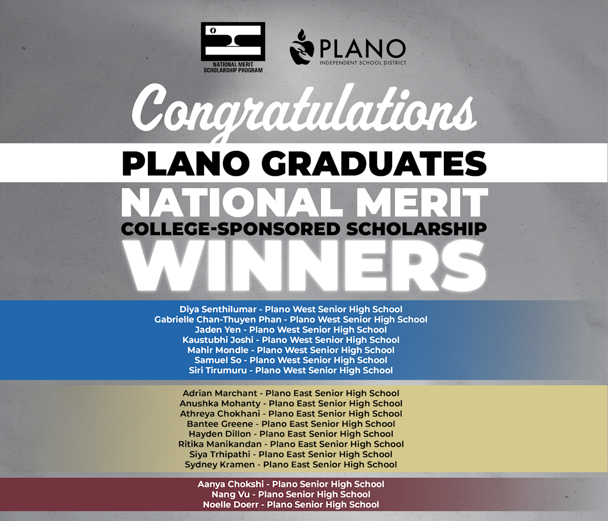 18 Plano ISD Students Earn National Merit College Scholarships | Posts ...