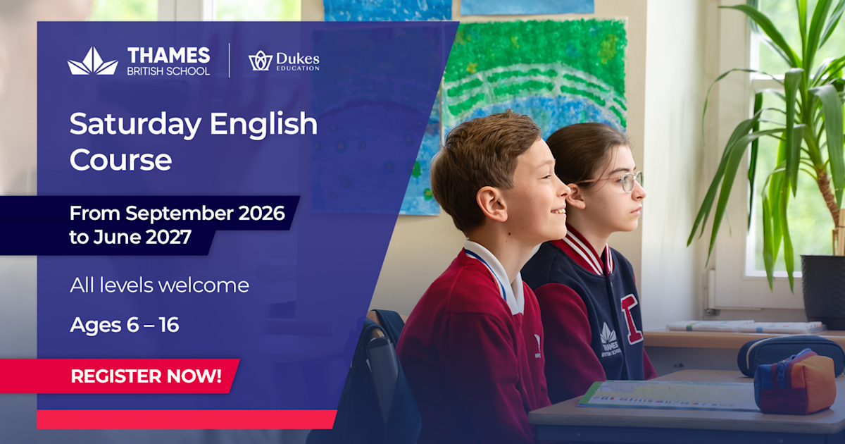 Now available: Saturday English lessons at Thames British School Warsaw