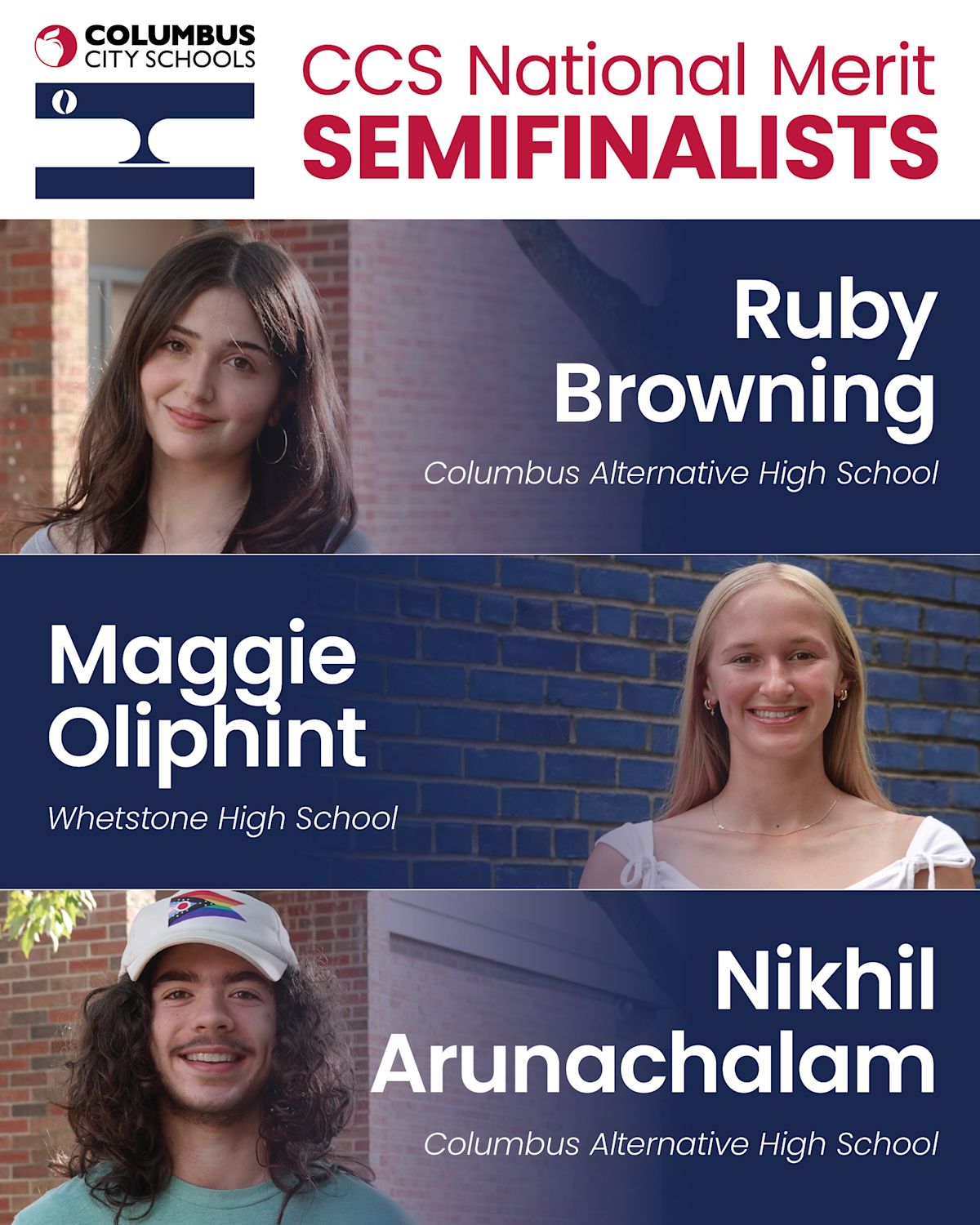 Columbus City Schools Produces Three National Merit Semifinalists at CAHS, Whetstone