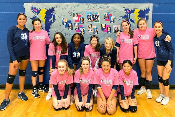 LHS Volleyball and DECA raise more than $2400 for Breast Cancer Awareness  Month