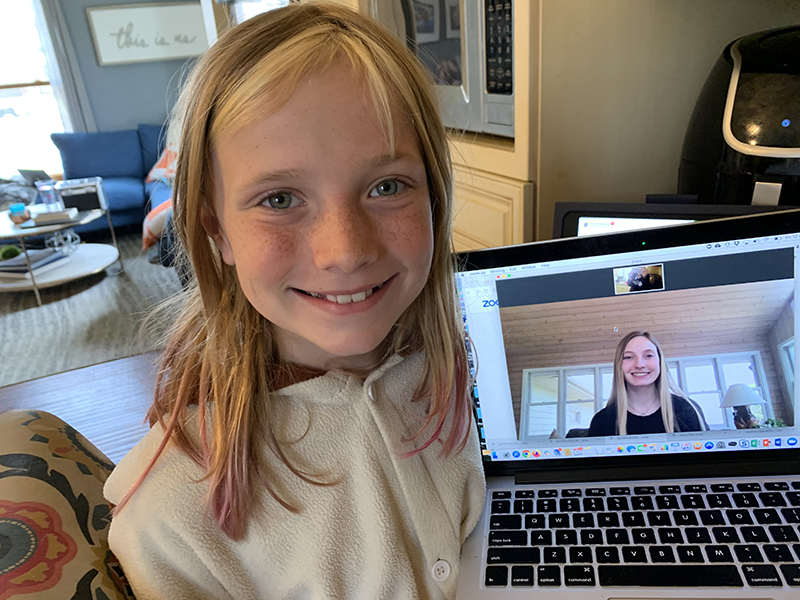 Hopkins Bigs mentor younger students during Distance Learning article