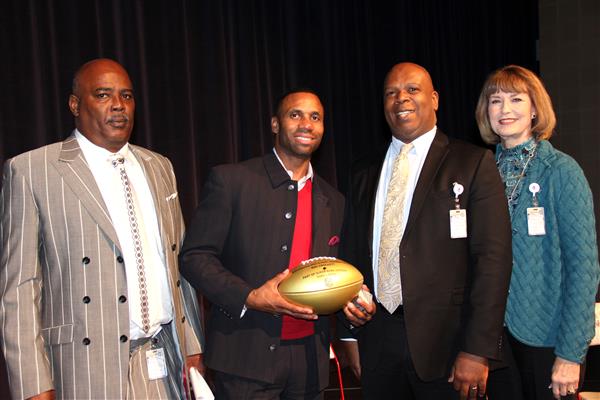 Ray Crockett Presents Duncanville High School with NFL Golden Football ...