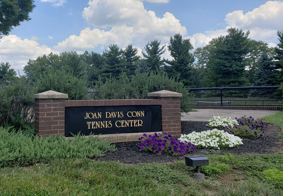 Joan Davis Conn tennis center sign