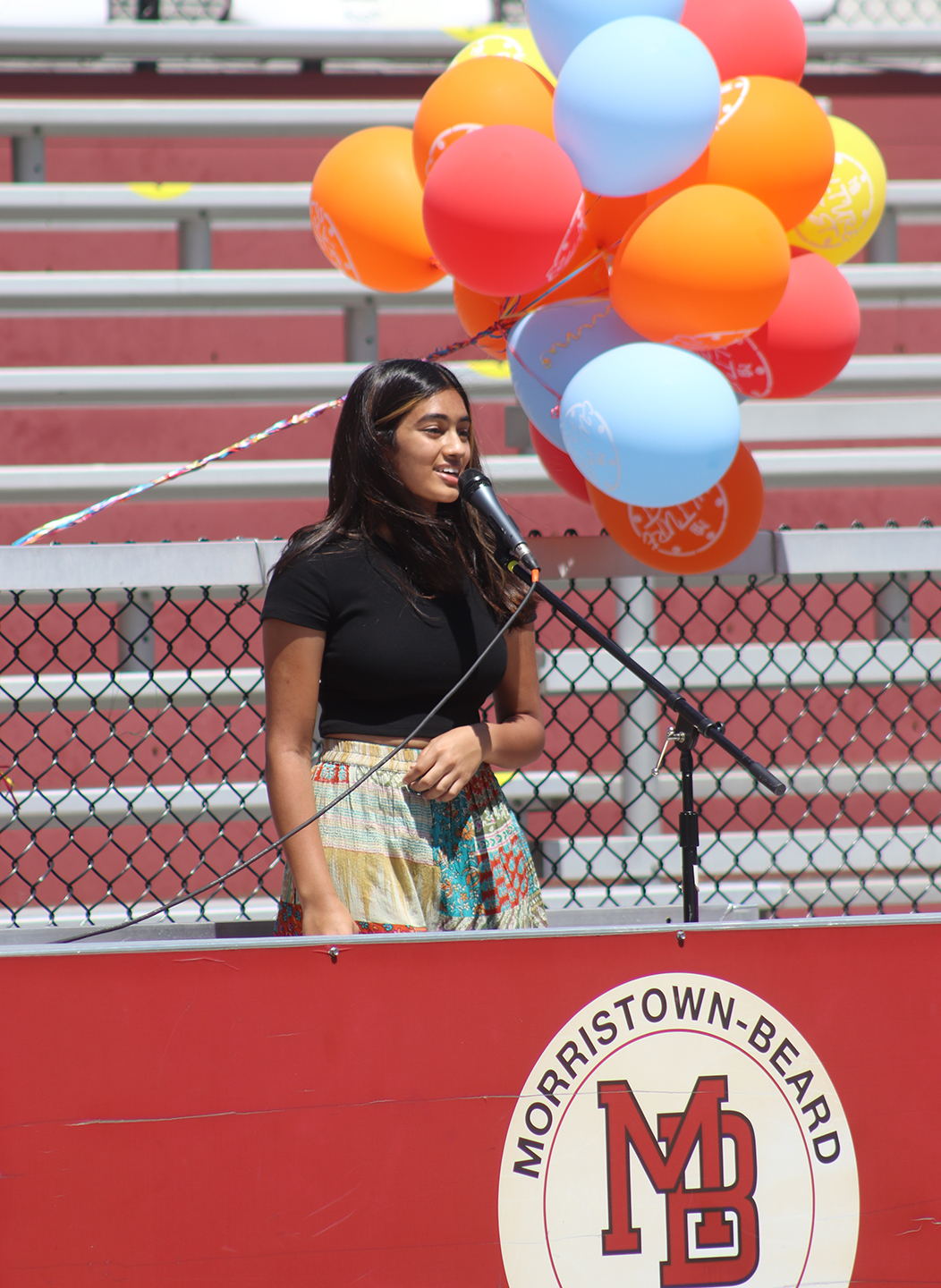 Maya Bhide '23 Sings National Anthem at New York Jets Game