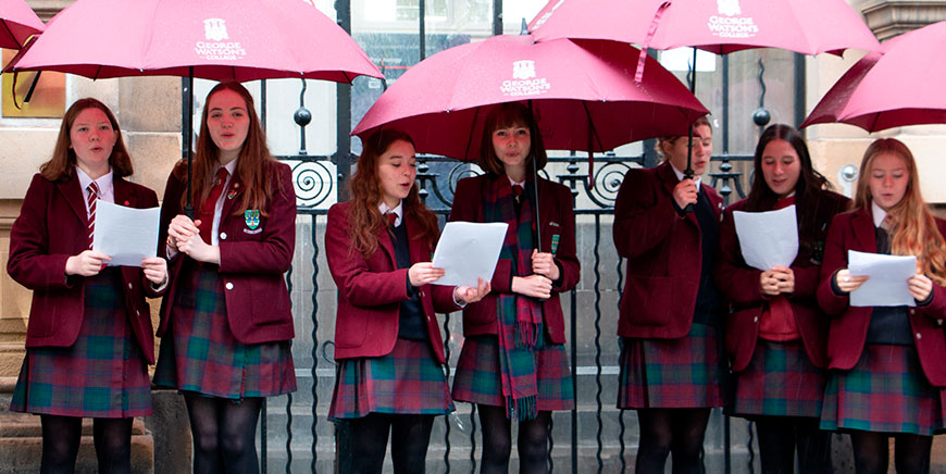 Pupils sing to celebrate 150th anniversary of George Watson's Ladies ...