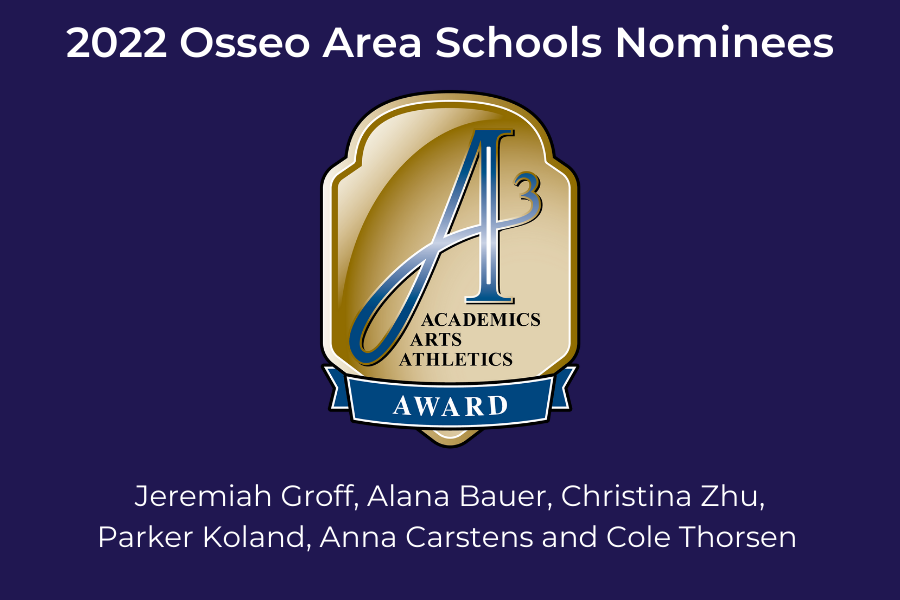 Six Osseo Area Schools students nominated for the Triple A Award