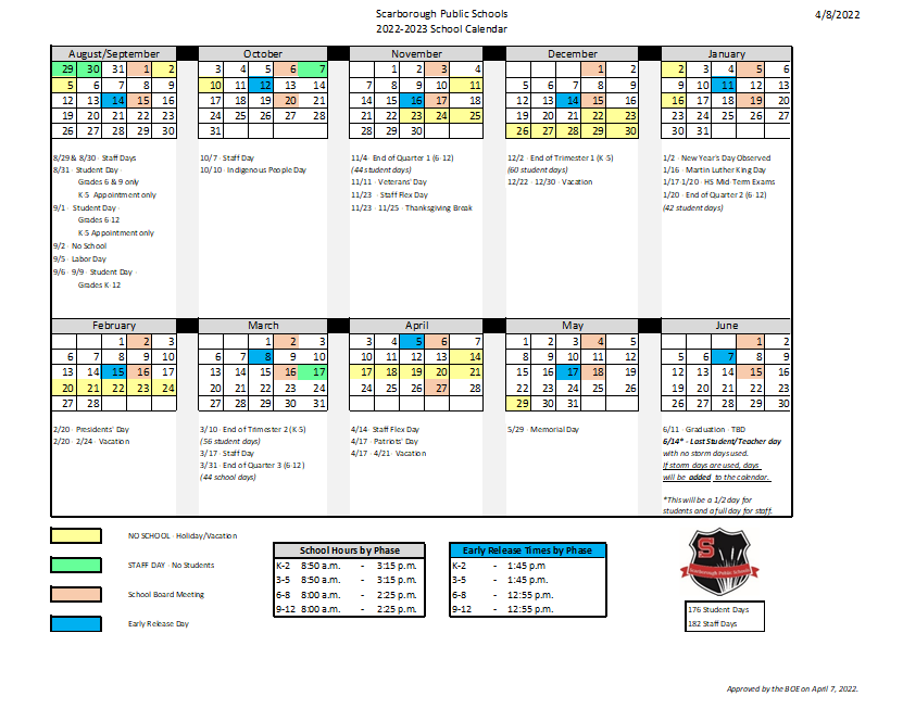 2022-2023 School Calendar | Details