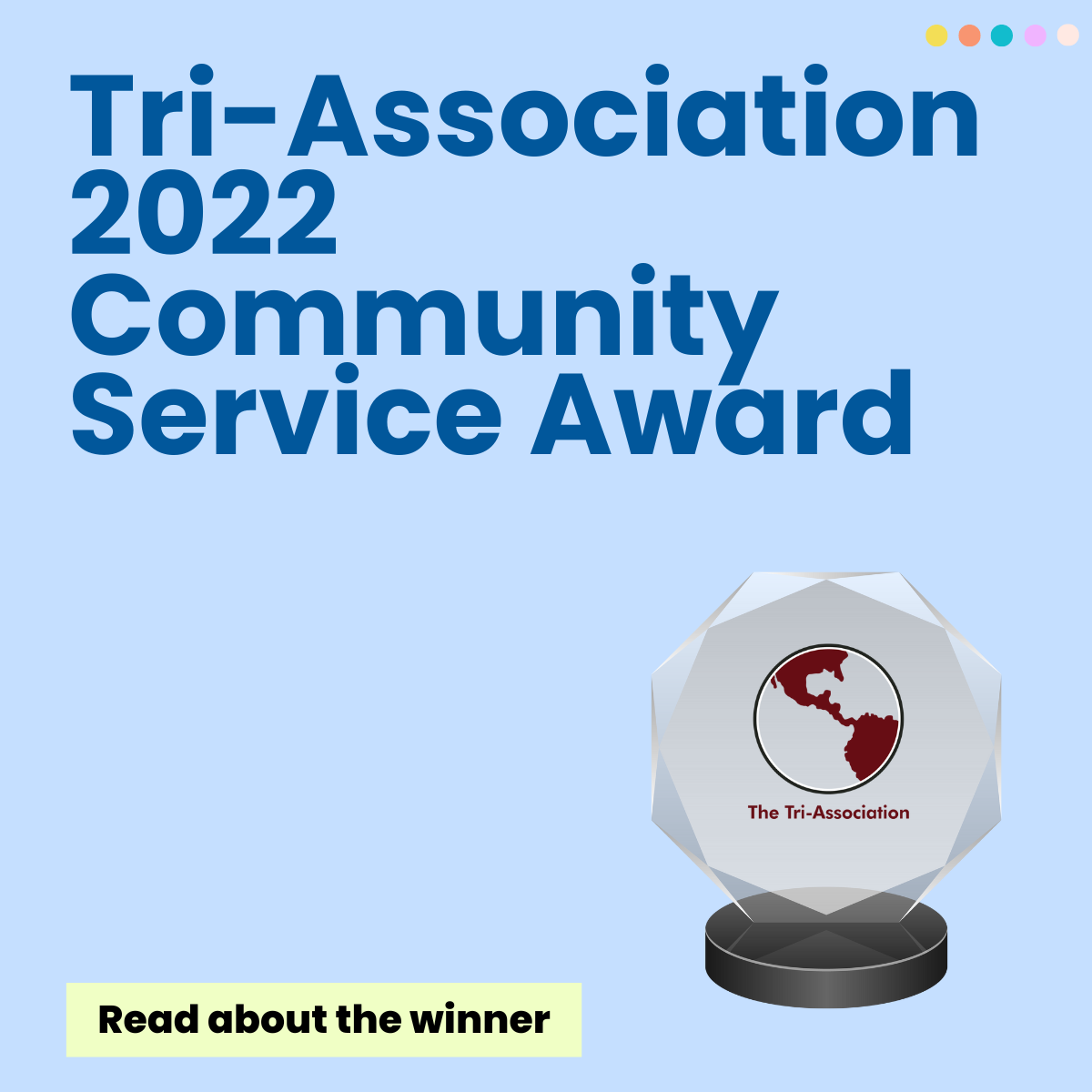 TriAssociation 2022 Community Service Award News Posts Tri