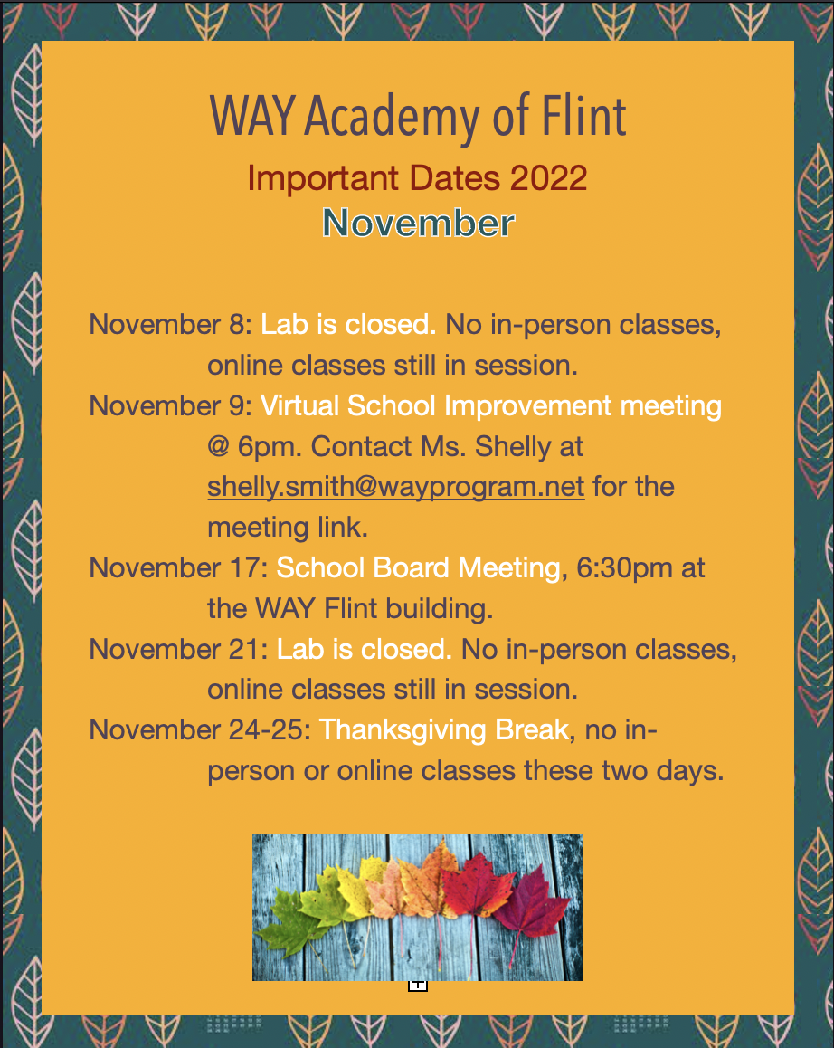November Important Dates