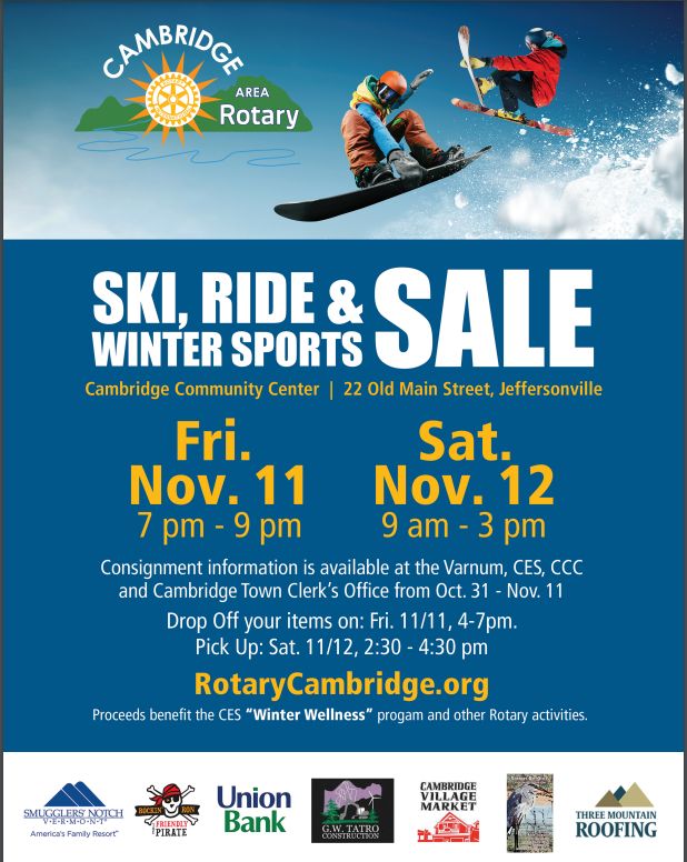 Ski, Ride & Winter Sports Sale - Help Out! | Details - Cambridge ...