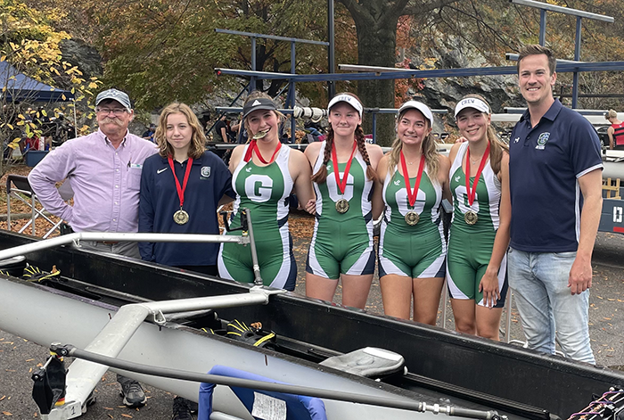 Girls Varsity 4 Crew win First Place at Hidden River Chase | Athletics