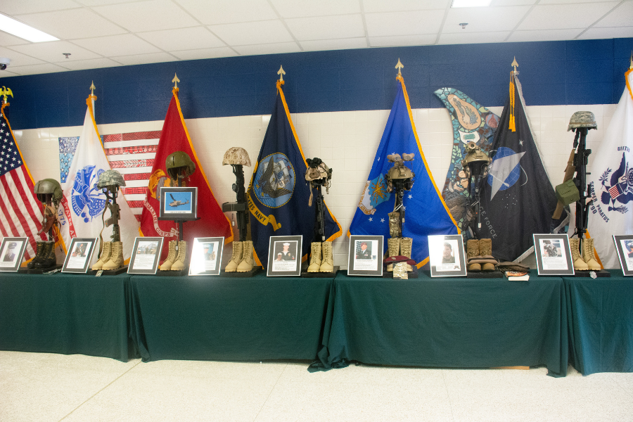 Osseo Education Center scholars visited by Military Memorial Display