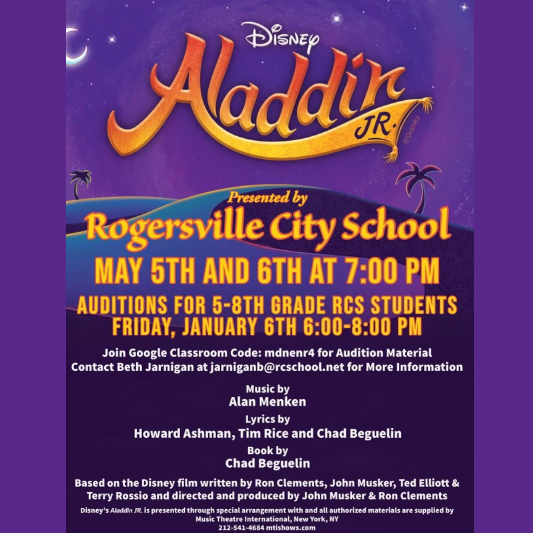 Aladdin Auditions January 6 Details