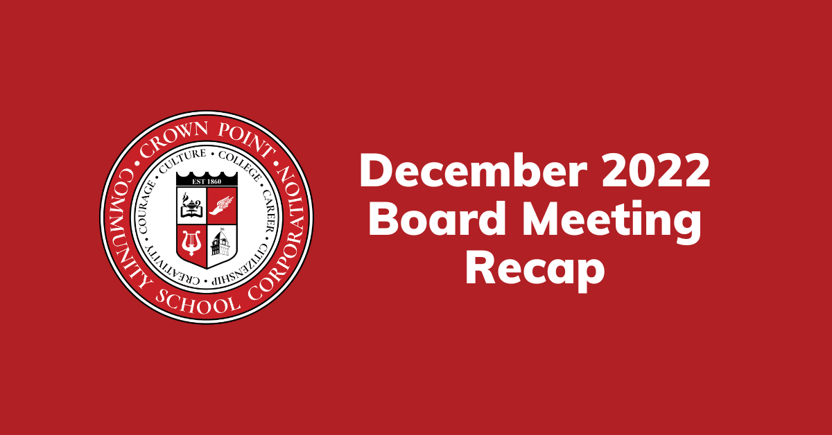 December 2022 Board Meeting Recap Details December 2022 Board Meeting Recap Details