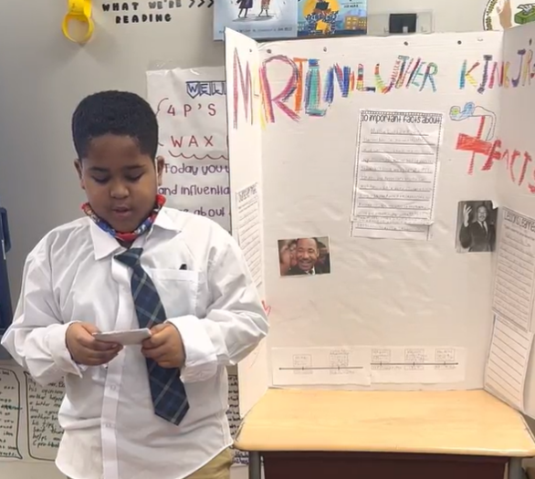 Grimes School class creates Living Wax Museum News Details