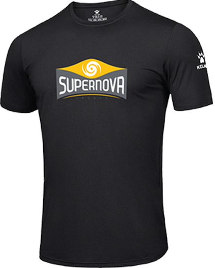 Black SuperNOVA t-shirt with the SuperNOVA logo