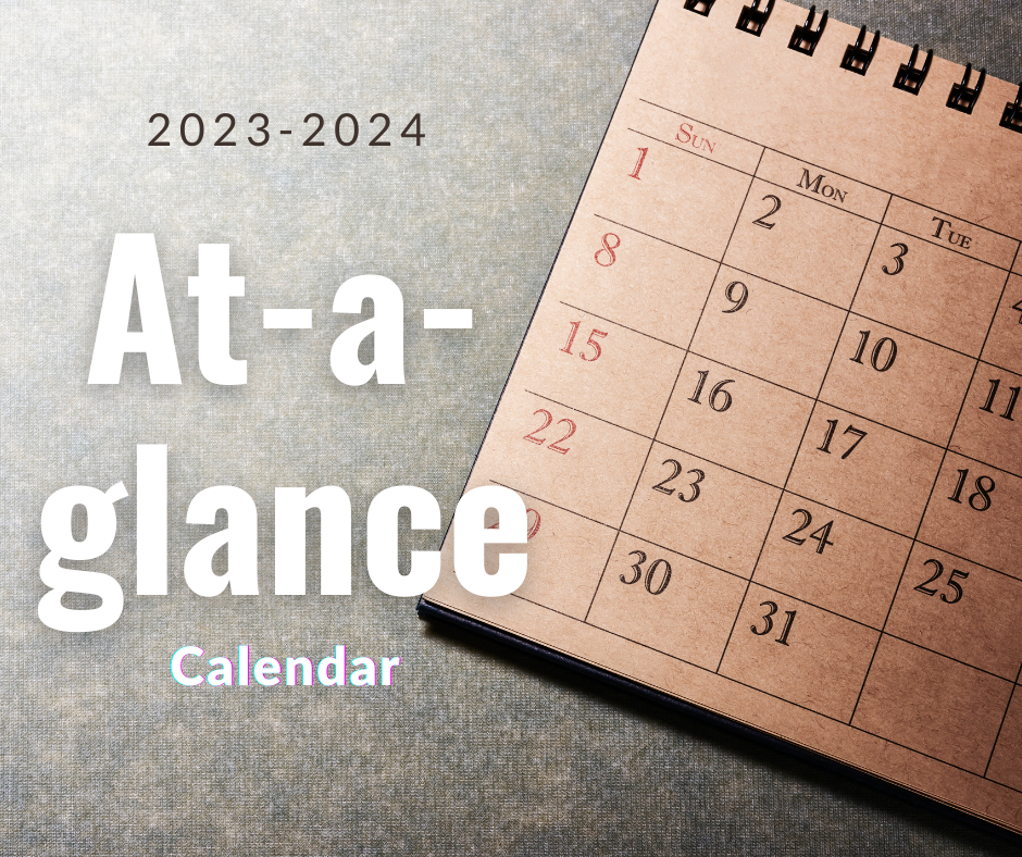 Charles County Public Schools At-a-Glance calendar for 2023-2024 school