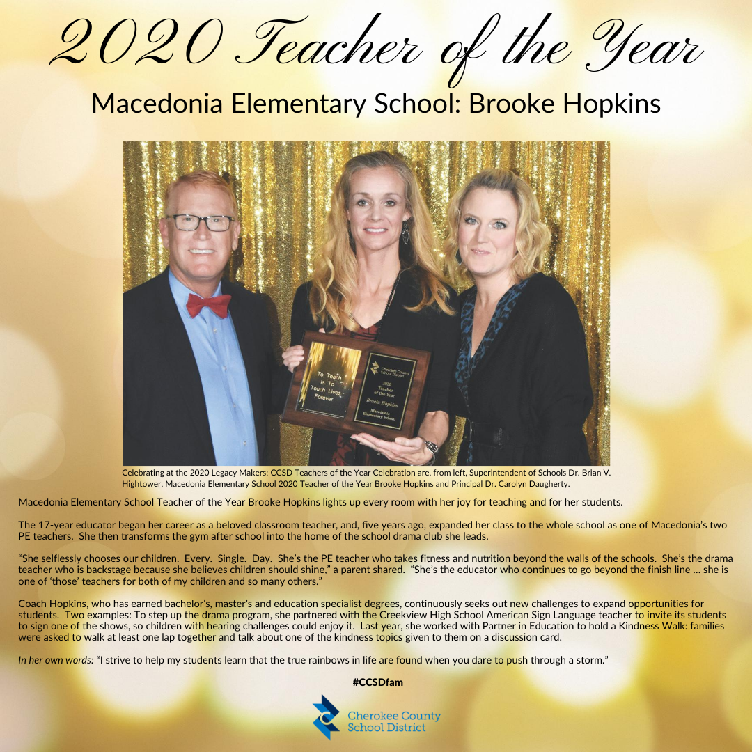 Meet a CCSD 2020 School Teacher of the Year Brooke Hopkins of Macedonia ES! [2] Post Detail