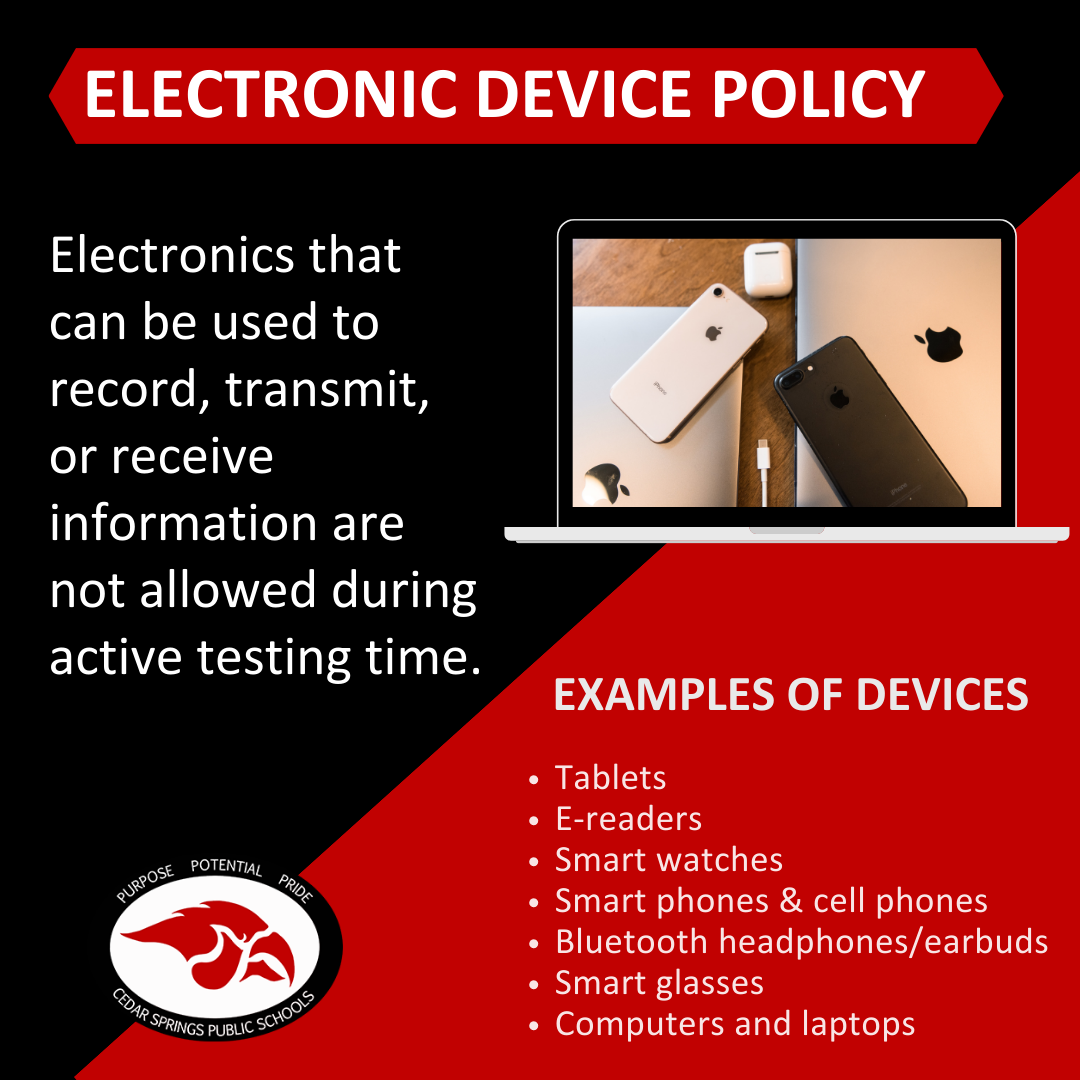 State Testing Electronic Device Policy Individual Announcement Page