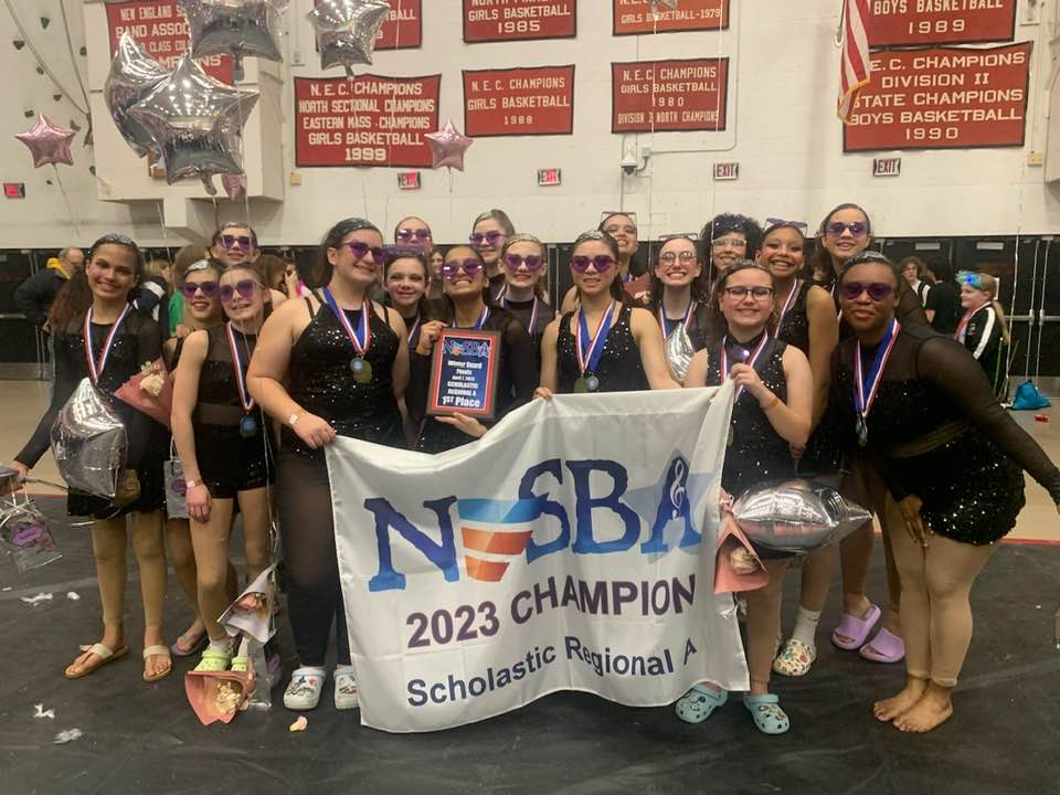 Medford Winter Guard Wins First Place at NESBA Finals MHS/MVTHS News Post