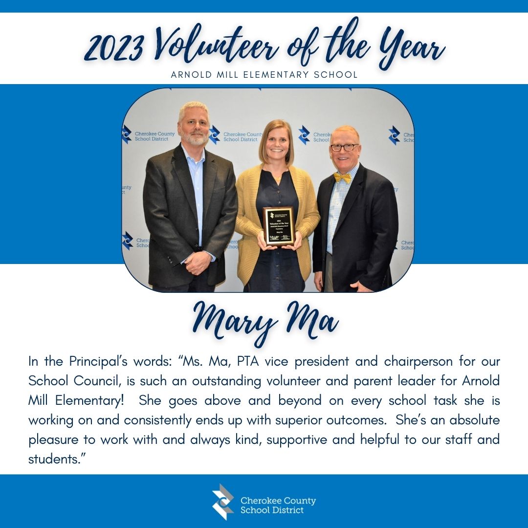 Meet a CCSD 2023 Volunteer of the Year: Mary Ma of Arnold Mill ES ...