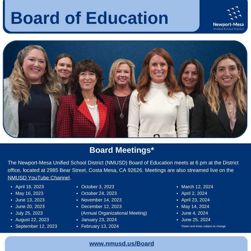 Board Meeting Calendar Details