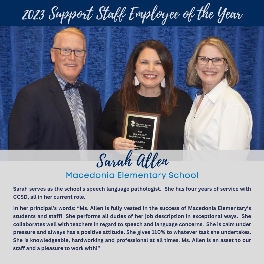 Meet A Ccsd 2023 Support Staff Employee Of The Year Sarah Allen Of Macedonia Elementary School 