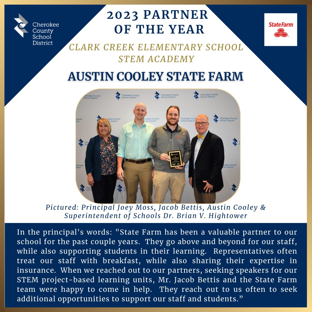 Meet a CCSD 2023 School Partner of the Year Austin Cooley State Farm