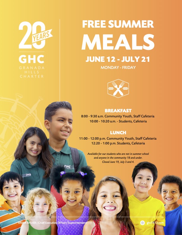 Our Free Summer Meal Program Runs From June 12 To July 21 Details