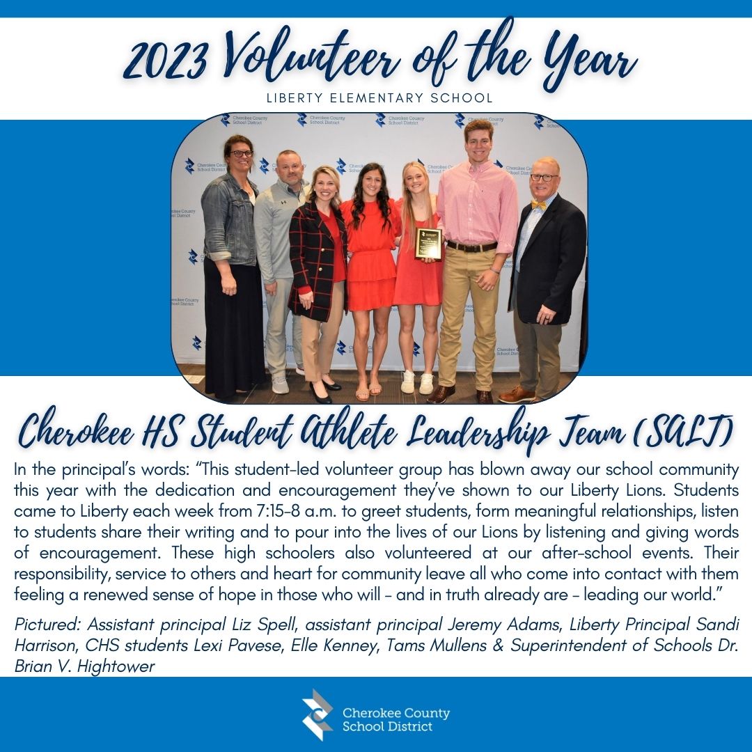 Meet A Ccsd 2023 Volunteer Of The Year: Cherokee Hs Student Athlete 