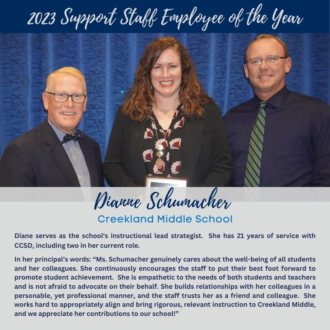 Meet a CCSD 2023 Support Staff Employee of the Year Dianne Schumacher