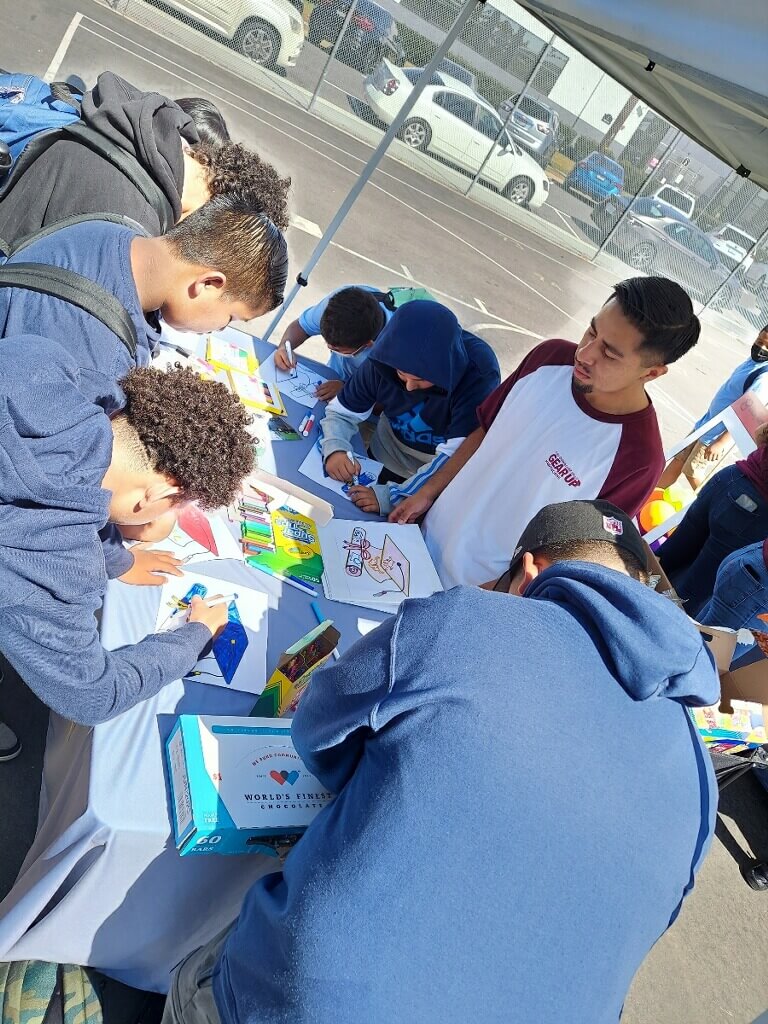 Students during GEAR UP lunch event