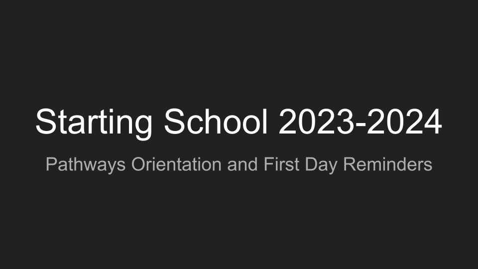 StartingSchool2023 2024 
