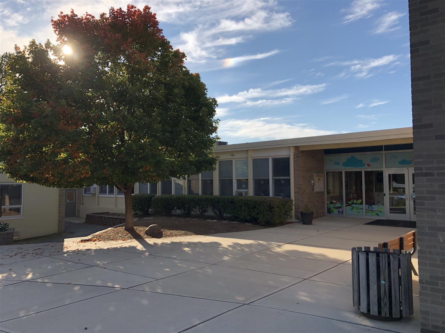 Image of the entranceway to East Brook School