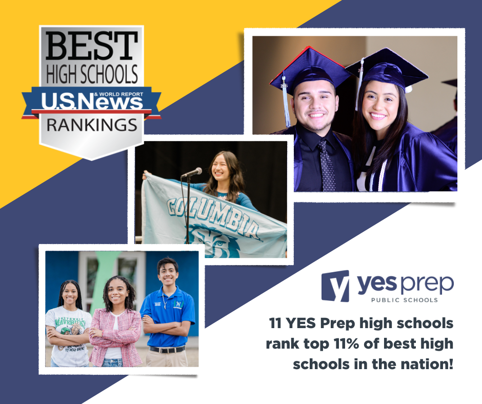 YES Prep Public Schools Earns 11 High Rankings in U.S. News & World