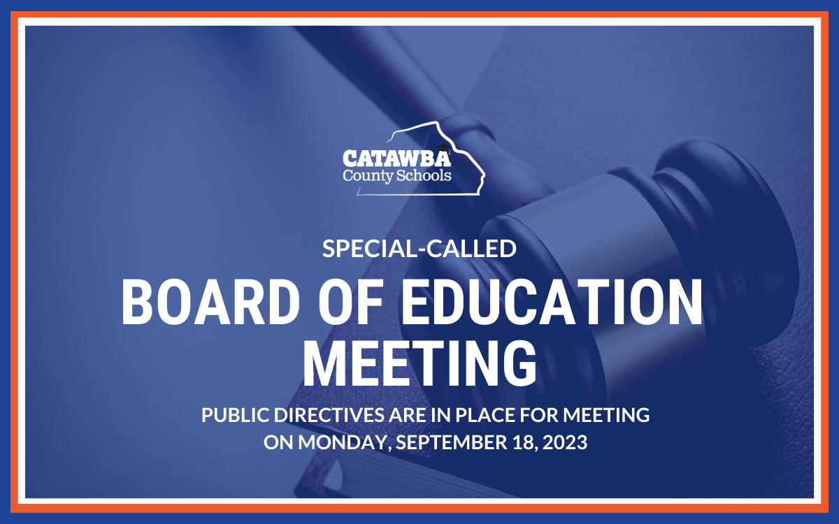 Notice of SpecialCalled BOE Meeting with Public Directives Monday