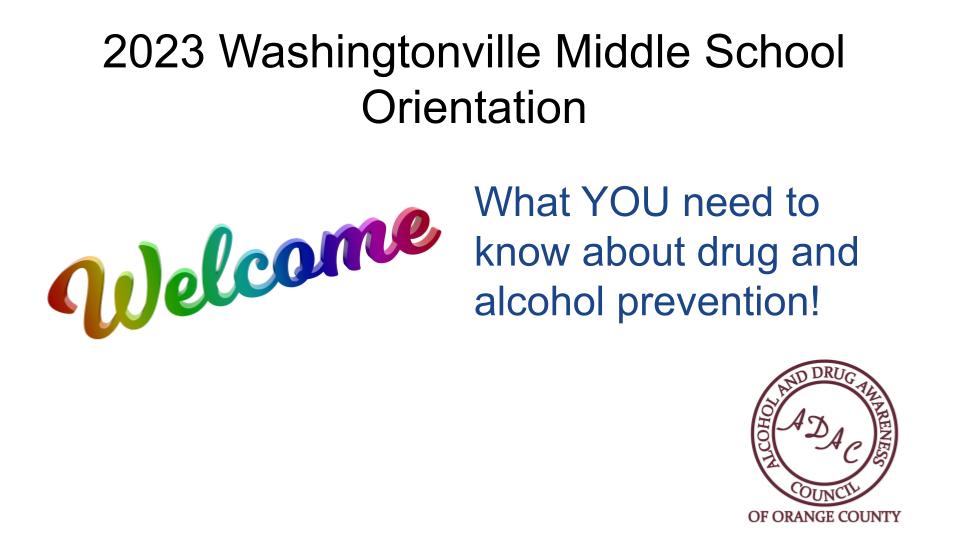 ADAC presents to WMS parents News Story Washingtonville Middle School