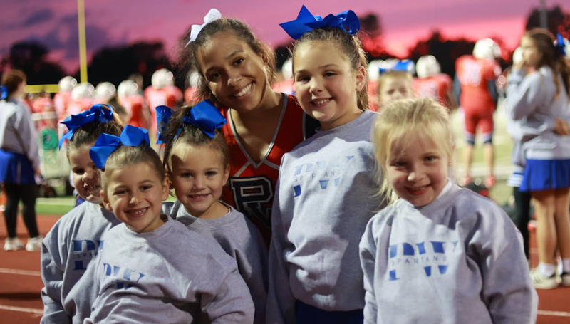 PWHS cheerleaders and football players welcomed future Colonials to ...