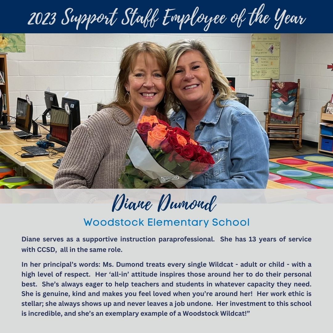 Meet a CCSD 2023 Support Staff Employee of the Year: Diane Dumond