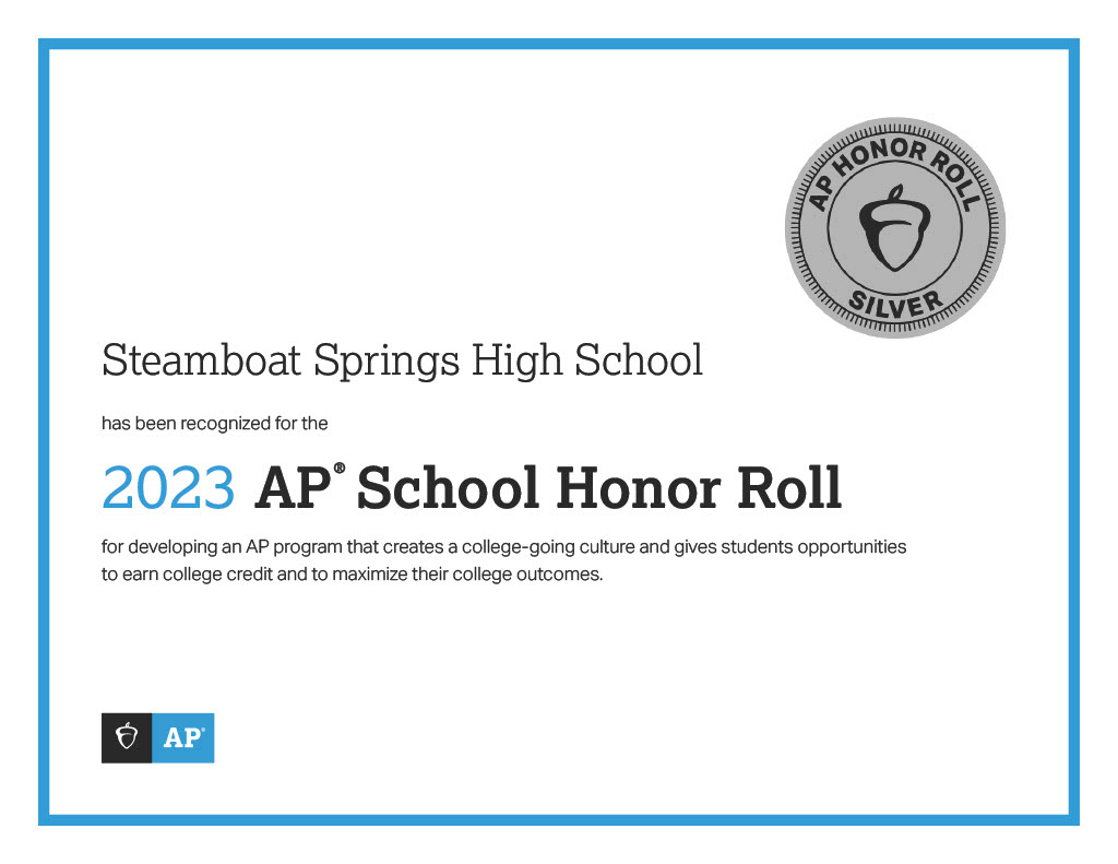 Steamboat Springs High School Named to Advanced Placement School Honor