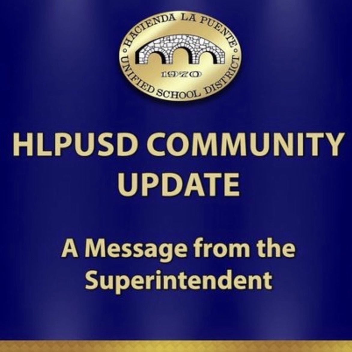 A MESSAGE FROM THE SUPERINTENDENT REGARDING THE SCHOOL RECONFIGURATION