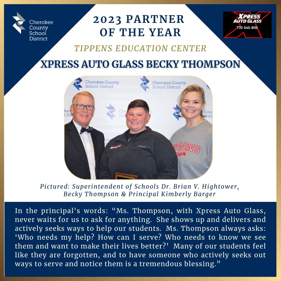 Meet a CCSD 2023 School Partner of the Year Xpress Auto Glass Becky