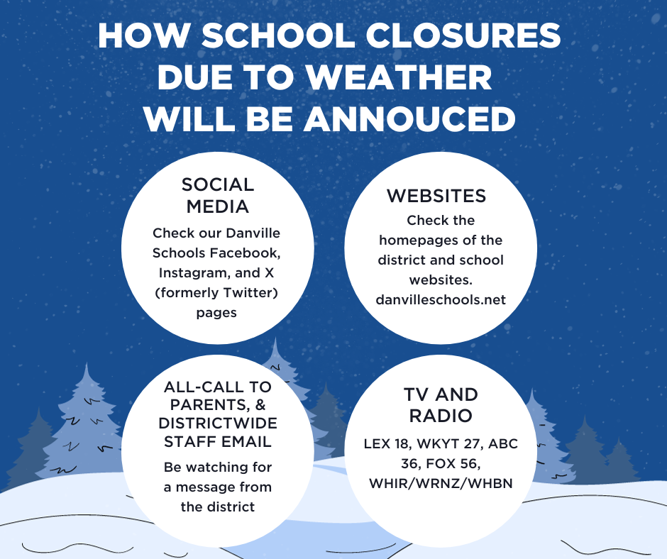 How school closures due to weather will be announced News expand