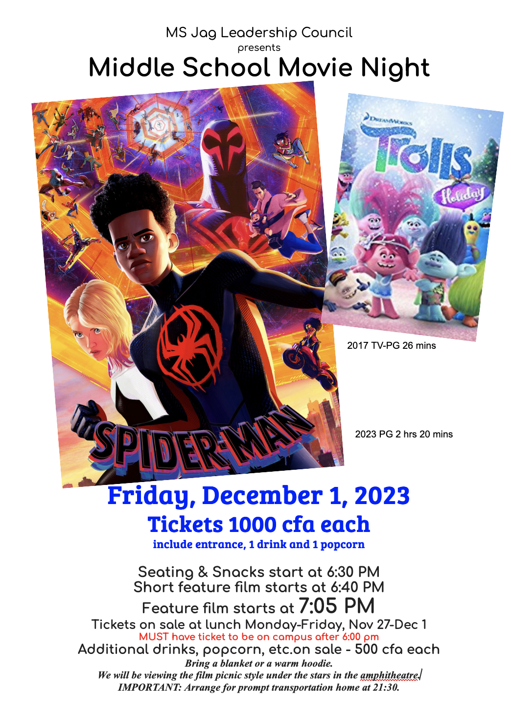 Ms Films MS Movie Night - Dec 1st | News Details