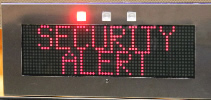Image of LED communication device with a red light and Security Alert ...